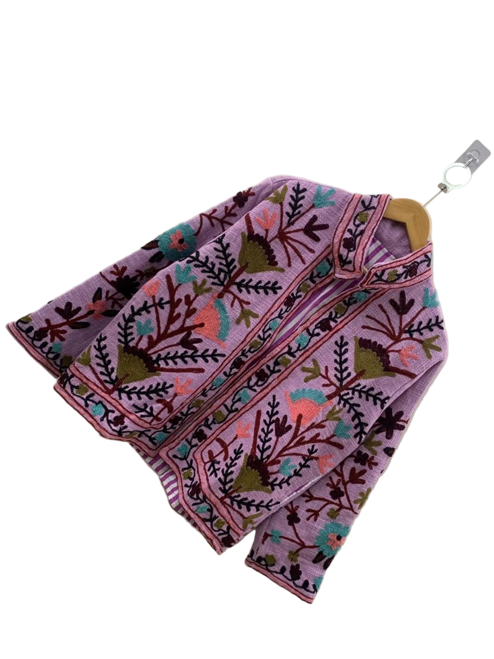 Handmade Purple TNT Suzani Jacket – Bohemian Unisex Coat - TNT27