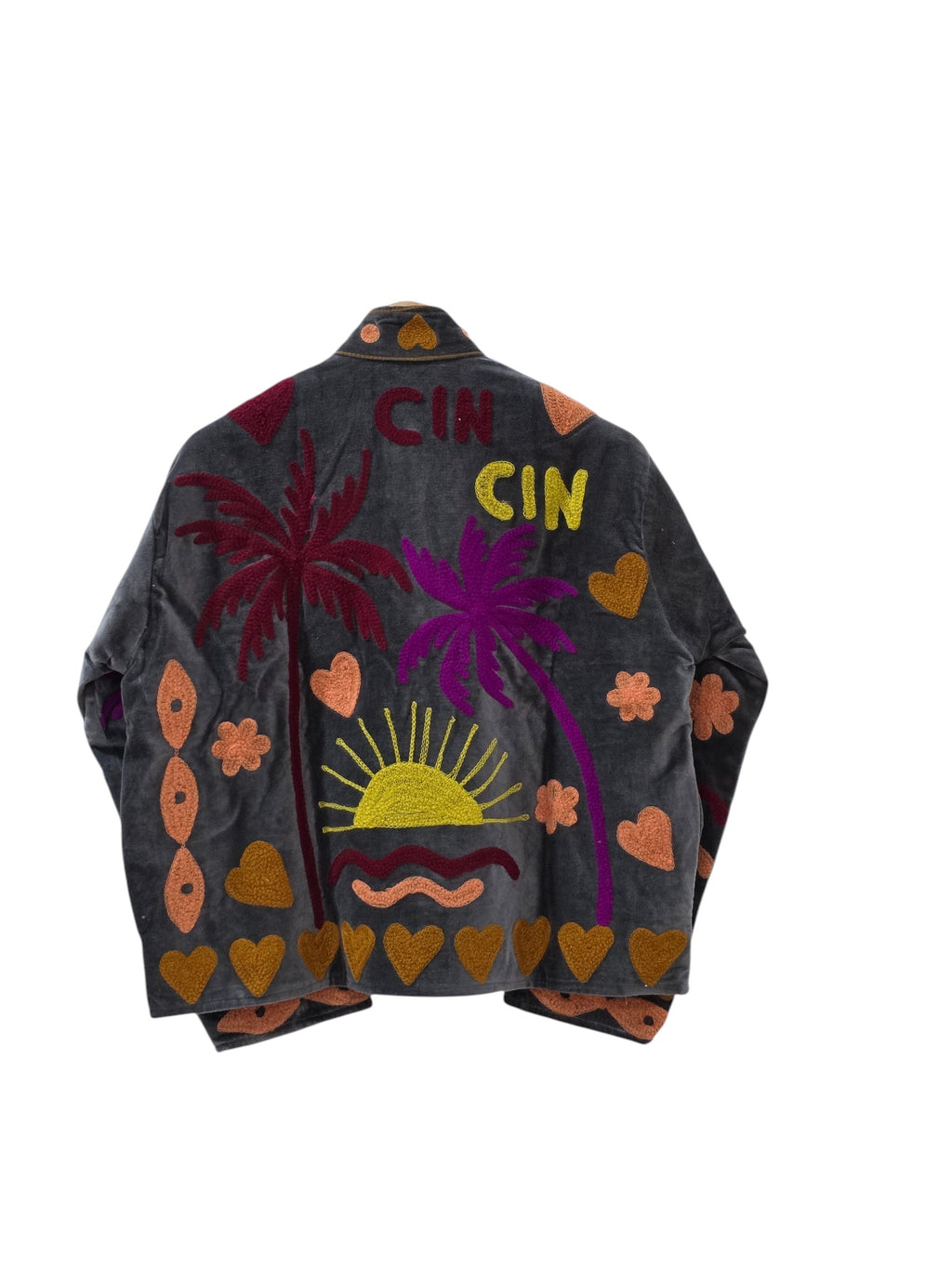 Bohemian Embroidered Suzani Velvet Unisex Sunset Jacket - VT11