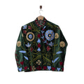 Suzani Unisex Samt Bohemian Bestickte Grüne Jacke - VT15