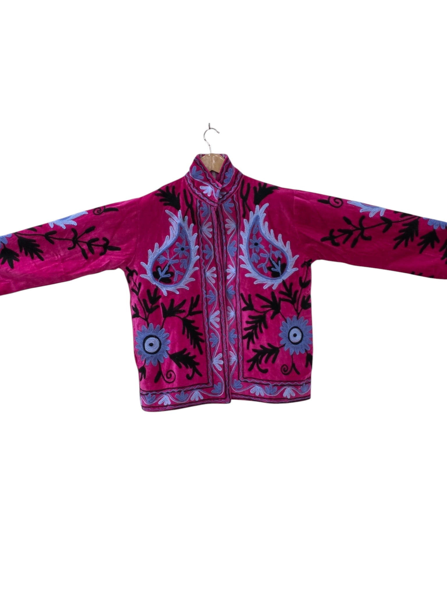 Paisley-Design Handbestickte Suzani-Samtjacke – VT17