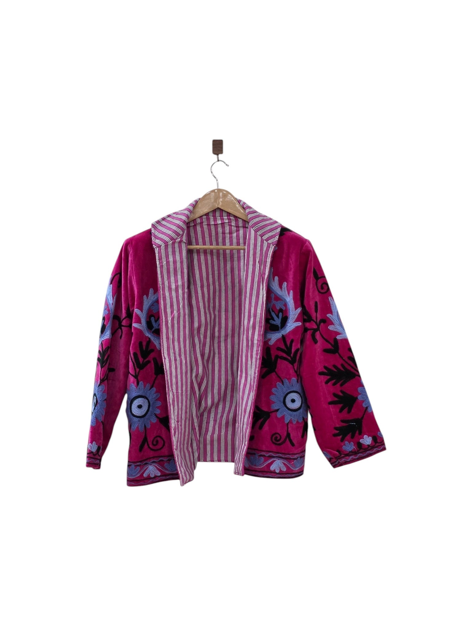 Paisley-Design Handbestickte Suzani-Samtjacke – VT17