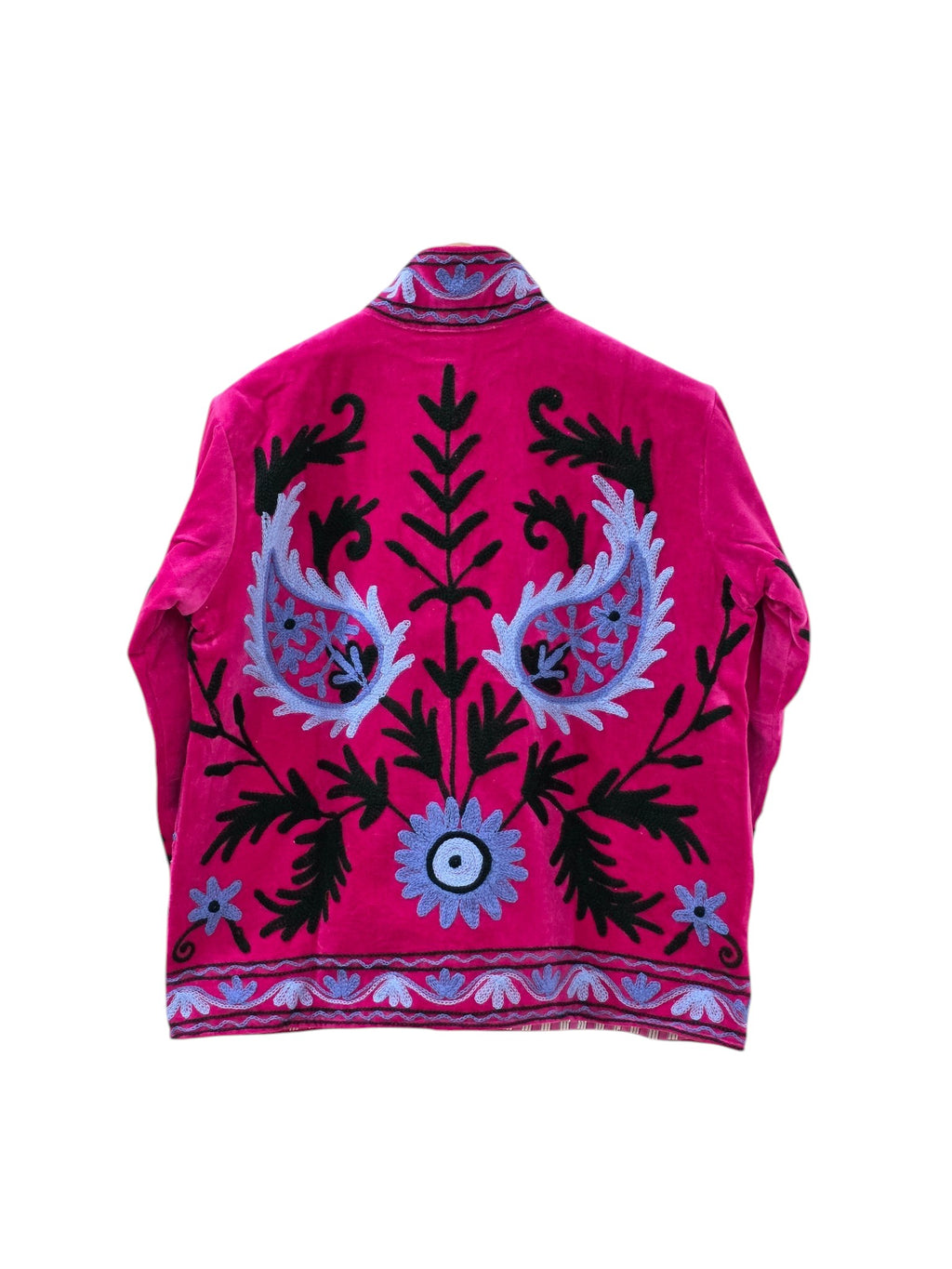 Paisley-Design Handbestickte Suzani-Samtjacke – VT17