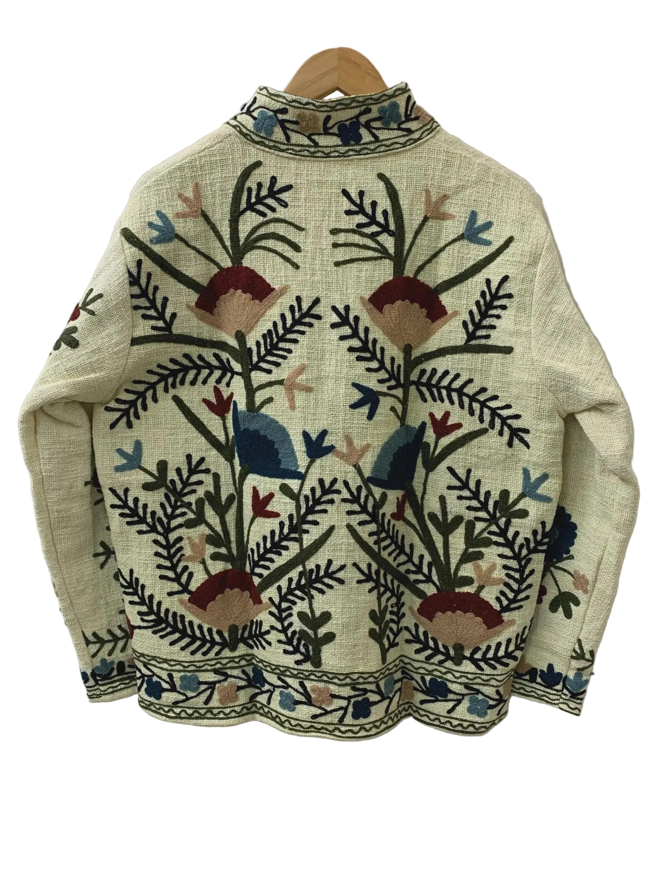 Handmade Indian TNT Suzani Jacket – Boho Lined Embroidered Coat - TNT33