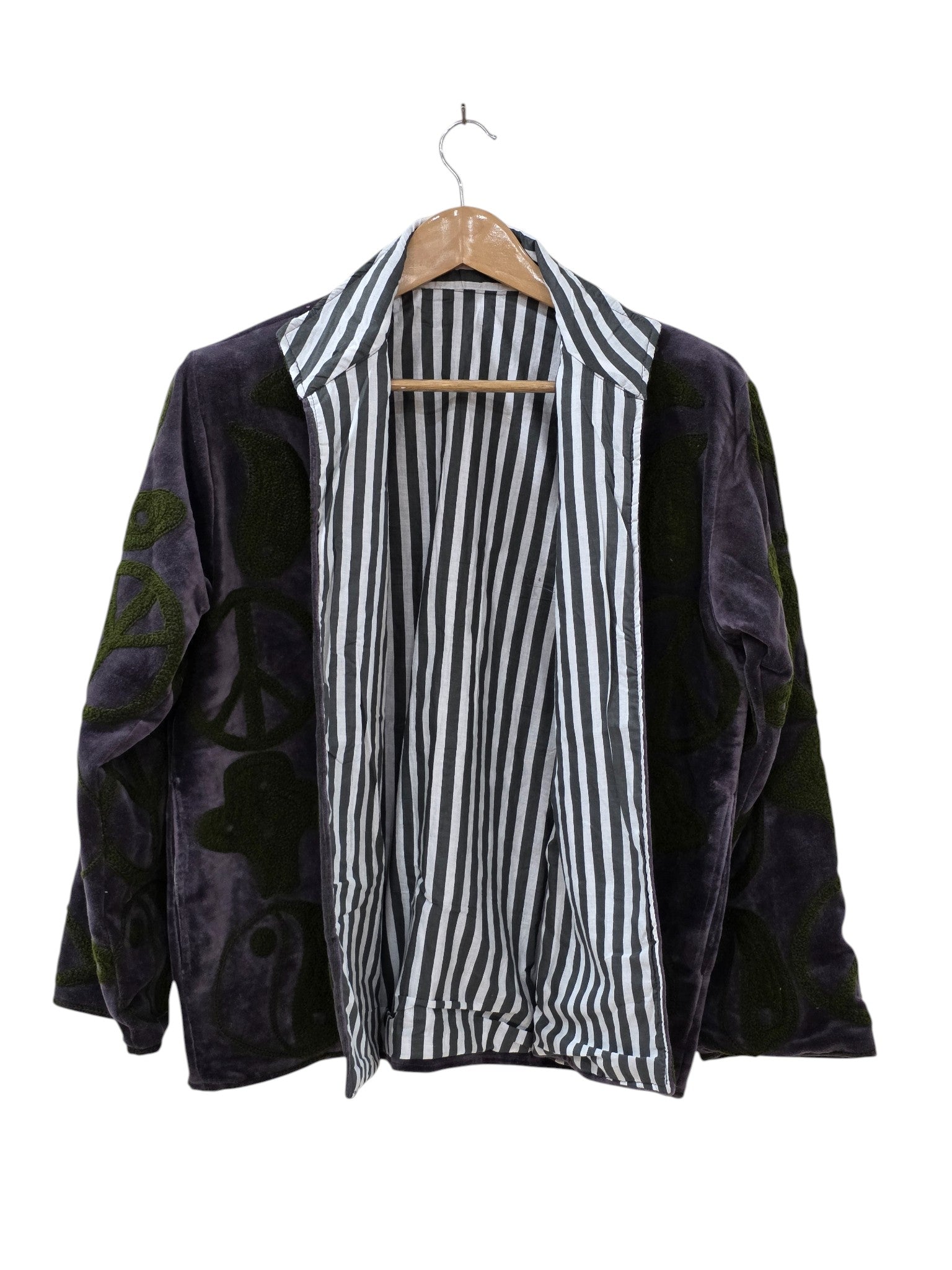 Handbestickte Suzani-Unisex-Jacke aus Samt - VT03