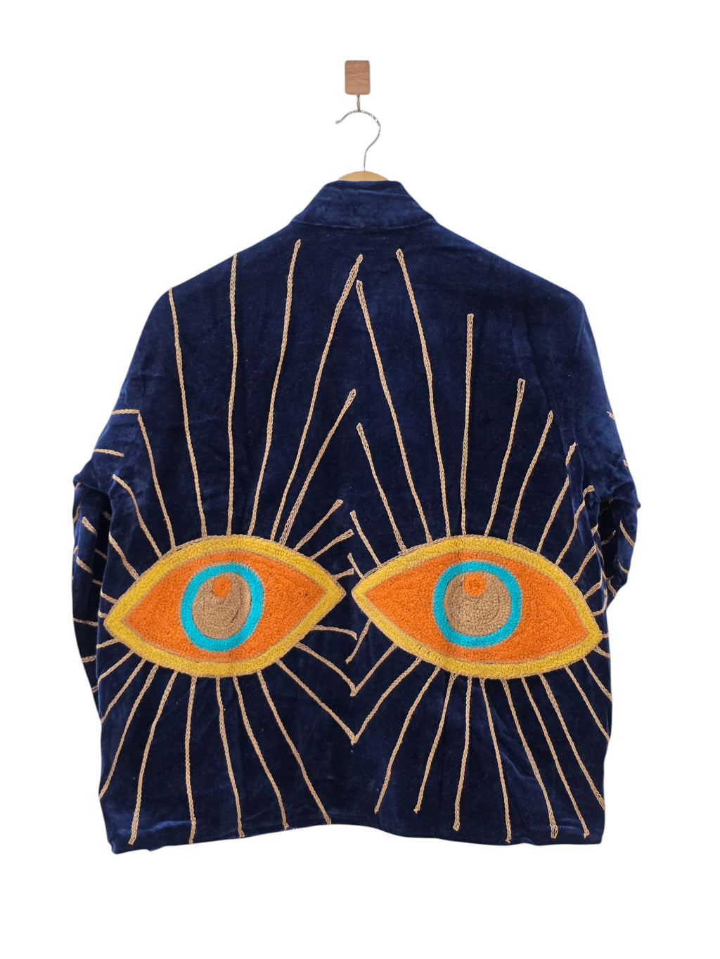 Evil Eye Suzani Embroidered Velvet Jacket Unisex - VT26