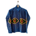 Evil Eye Suzani Embroidered Velvet Jacket Blue - VT28