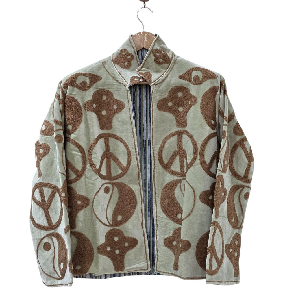 Bohemian Embroidered Suzani Velvet Jacket Unisex - VT04