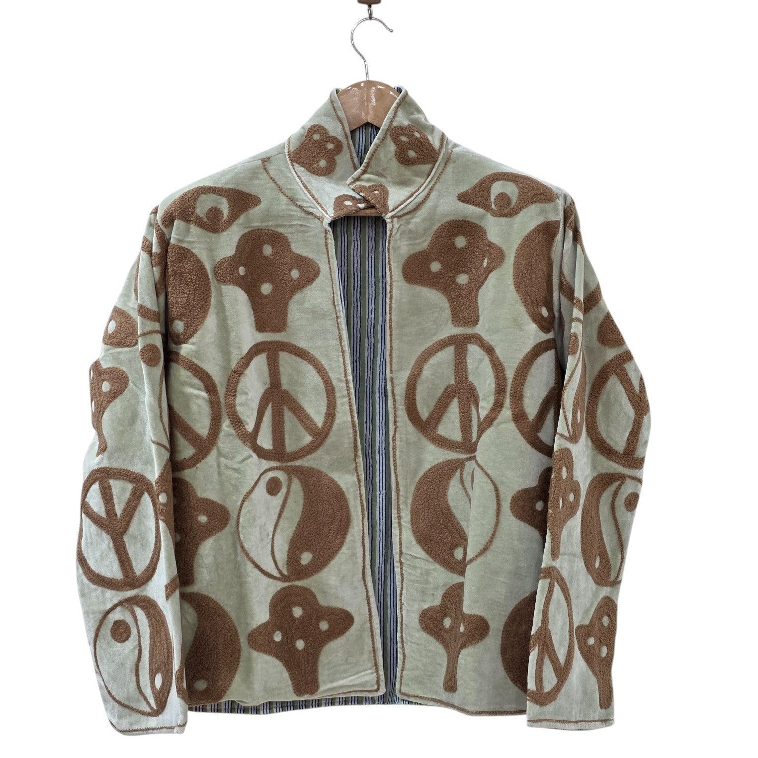 Bohemian Embroidered Suzani Velvet Jacket Unisex - VT04