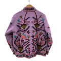 Handgefertigte weiß-rote TNT Suzani Jacke – Boho bestickter Mantel – TNT15